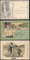** * 5 Db RÉGI Hosszúcímzéses Motívumlap Hölgyekkel / 5 Pre-1902 Motive Postcards With Ladies - Zonder Classificatie