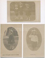 ** 3 Db RÉGI Uralkodói Motívumlap; Zita Gyermekei: Adelheid Főhercegnő, Otto / 3 Pre-1945 Royalty Motive Postcards: Zita - Unclassified