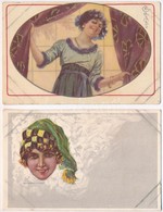 ** 2 Db RÉGI Olasz Művészlap / 2 Pre-1945 Italian Art Motive Postcards: T. Corbella And Colombo - Unclassified