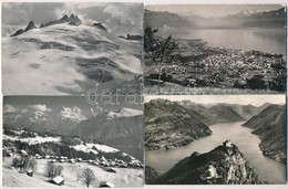 ** * 100 Db MODERN Svájci Városképes Lap / 100 Modern Swiss Town-view Postcards - Unclassified