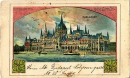 T2/T3 1899 Budapest V. Parlament, Országház. Back & Schmitt Art Nouveau, Litho S: Rosenberger  (EK) - Non Classificati