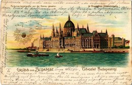 T2/T3 1900 Budapest V. Új Országház Főhomlokzata, F. Schmuck Litho (EK) - Non Classificati