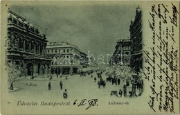 T2 1898 Budapest VI. Andrássy út Télen, Operaház. D. Halberstadt - Zonder Classificatie