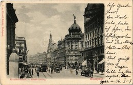 T2/T3 1899 Budapest VIII. Erzsébet Körút (Blaha Lujza Tér), Villamosok, Női Divatterem. Divald Károly 1. Sz. - Ohne Zuordnung