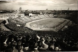 T2/T3 1963 Budapest XIV. Népstadion (Puskás Ferenc Stadion), Labdarúgó Meccs. Képzőművészeti Alap Kiadóvállalat / Hungar - Ohne Zuordnung