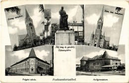 T2/T3 1937 Budapest XX. Pestszenterzsébet, Pesterzsébet, Erzsébetfalva; Polgári Iskola, Reálgimnázium, Evangélikus és Ró - Zonder Classificatie