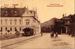 T2 1911 Brassó, Kronstadt, Brasov; Station Auf Der Promenade / Sétatéri állomás, Városi Vasút / Urban Railway Station - Zonder Classificatie