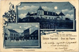 * T2/T3 1899 Fogaras, Fagaras; Fogarasi Vár A XIII. Századból, Ferenc József Tér / Cetatea Fagarasului / Castle From The - Zonder Classificatie