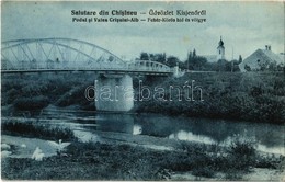 * T2 Kisjenő, Chisineu-Cris; Fehér-Körös Híd és Völgye, Templom / Valea Crisului-Alb / River, Bridge, Valley, Church - Ohne Zuordnung