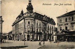 ** T2/T3 Kolozsvár, Cluj; New York Szálloda, Schuster Emil üzlete / Hotel, Shops (EK) - Non Classés