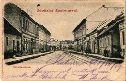 T3 1901 Szatmárnémeti, Szatmár, Satu Mare; Eötvös Utca, üzletek. Kiadja Weiss Izsák / Street View, Shops (kopott Sarok / - Zonder Classificatie