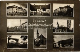 * T2 1942 Székelykeresztúr, Kristur, Cristuru Secuiesc;  Unitárius Főgimnázium, Országzászló, M. Kir. Állami Tanítóképző - Non Classificati