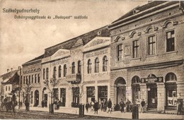 T2/T3 Székelyudvarhely, Odorheiu Secuiesc; Dohány Nagytőzsde, Budapest Szálloda. Sterba Ödön Kiadása / Tobacco Shop, Hot - Zonder Classificatie