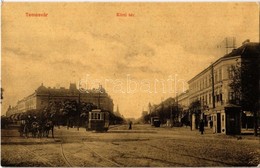 T2 1909 Temesvár, Timisoara; Küttl Tér, Villamos. W. L. 141. / Square, Tram - Ohne Zuordnung