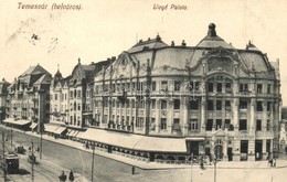 T2 1914 Temesvár, Timisoara; Belváros, Lloyd Palota, Villamos, Reisz Alfréd Bank és Váltó üzlete. Feder R. Ferenc Felvét - Zonder Classificatie