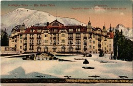 ** T2 Ótátrafüred, Altschmecks, Stary Smokovec; Naygszálló Télen / Grand Hotel In Winter - Non Classés