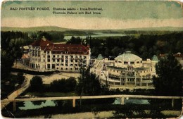 T3 1913 Pöstyén, Pistyan, Piestany; Thermia Palace Mit Bad Irma / Thermia Szálló Az Irma Fürdővel, Híd. Kiadja Schulcz I - Zonder Classificatie