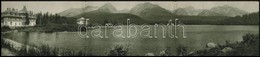 T2/T3 1924 Tátra, Vysoké Tatry; Csorba-tó. 3 Részes Kinyitható Panoramálap / Strbské Pleso, Lake. 3-tiled Folding Panora - Zonder Classificatie