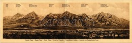 T2 1935 Tátra, Vysoké Tatry; Poprádfelkai Lakótelep. Kinyitható Panorámalap / Vyhlad Z Popradu. Folding Panoramacard - Non Classificati