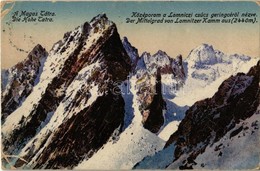 T2/T3 Tátra, Vysoké Tatry; Középorom A Lomniczi Csúcs Gerincéről Nézve / Lomnicky Stít / Mountains (EK) - Non Classificati