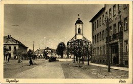 * T3/T4 Vágsellye, Schelle, Sala Nad Váhom; Fő Tér, Templom, Járási Hivatal. Kollmann Jakab Kiadása / Main Square, Churc - Non Classificati