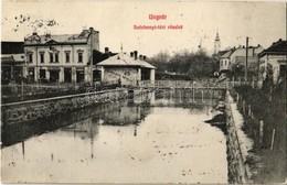 * T2 1910 Ungvár, Uzshorod, Uzhorod;  Széchenyi Tér, Őrdarmai Gőzmalom Liszt Főraktára, Szász Sámuel, Szrulovits Miksa ü - Non Classificati