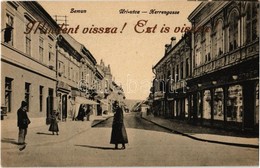 ** T1 Zimony, Semlin, Zemun; Úri Utca, Jakob Klopfer (?) üzlete. 'Mindent Vissza! Ezt Is Vissza!' Felirat / Street View  - Non Classés