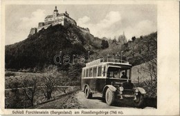 ** T2 Fraknó, Forchtenstein; Rozália Hegység Autóbusszal, Vár / Rosaliengebirge, Burg / Castle With Autobus - Non Classificati