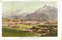 T2/T3 1915 Salzburg Vom Wege Nach Maria-Plain / General View, Künstlerpostkarte 'Kollektion Kerber' Nr. 24. S: E. T. Com - Ohne Zuordnung