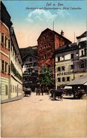 ** T2 Zell Am See, Marktplatz Mit Kastnerturm Und Hotel Lebzelter / Market Square, Tower, Hotel Lebzelter, Auto Benzin - Zonder Classificatie