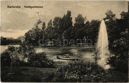 T2/T3 1910 Karlsruhe, Stadtgartensee / Park, Lake (EK) - Non Classificati