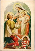 ** T2/T3 Óh Mily Szép A Tiszta Nemzedék. Újvidéki Tanítóképző Oltárképe / Hungarian Scout Art Postcard S: Márton L. (EK) - Zonder Classificatie