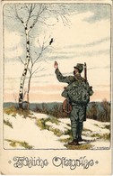 ** T2/T3 Fröhliche Ostergrüße / WWI Austro-Hungarian K.u.K. Military, Easter Greeting Card S: E. Kutzer (EK) - Non Classificati