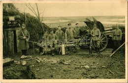 ** T2 Artillerie In Feuerstellung An Der Strypa-Front 1916 / WWI K.u.K. Military, Artillery Soldiers With Cannon - Sin Clasificación