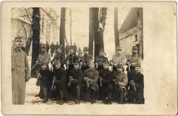 * T2/T3 Első Világháborús Egyévi önkéntesek A 16. Gyalogezredből, Katonák Puskákkal Télen / WWI K.u.k. (Austro-Hungarian - Non Classificati