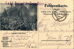 T2/T3 1915 Rava-Ruska, Rawa Ruska; Gefecht  / WWI Austro-Hungarian Military Art Postcard + K.u.K. 1. Regiment Der Tirole - Non Classificati