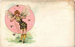 ** T3 Bee Lady, Art Nouveau. No. 2984. Litho  (EB) - Non Classificati