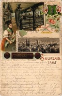 * T2/T3 1898 St. Gallen, St. Gall; Souvenir Cacao Suchard / Swiss Chocolate Advertisement, Coat Of Arms And Folklore. Ar - Sin Clasificación