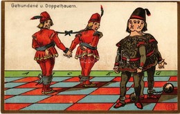 ** T2 Gebundene Und Doppelbauern. Verlag Robert Schmidt, Schicks Hofbuchhandlung / Chess Art Postcard - Ohne Zuordnung