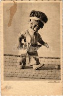 T2 Aus Der Mappe: Lotte Herzlich. Puppen 2. Sammlung Serie 72. / Doll With Tennis Racket - Unclassified