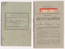 ~1910-1917. 'Göllei Hitelszövetkezet Mint Az Országos Központi Hitelszövetkezet Tagja' Betétkönyve (2x) + 1921. 'Gölle M - Sin Clasificación