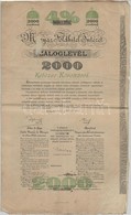 Budapest 1912. 'Magyar Földhitel Intézet' 4%-os Záloglevél 2000K-ról, Szelvényekkel, Szárazpecséttel T:III - Unclassified