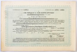 Budapest 1940. 'I. Kerület Verpeléti-út 22. Számú Házépítő Szövetkezet' 240db üzletrésze Egyben, összesen 12.000P-ről, B - Zonder Classificatie