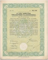 Budapest 1942. 'A Magyar Királyság 3%-kal Kamatozó Törlesztéses Államadóssága' Kötvénye 25P-ről Szárazpecséttel és Szelv - Ohne Zuordnung