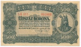 1923. 500K Nyomdahely Jelölés Nélkül T:II- 
Adamo K34 - Non Classificati