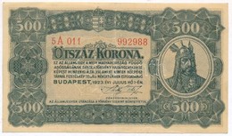 1923. 500K Nyomdahely Jelölés Nélkül T:II- 
Adamo K34 - Zonder Classificatie