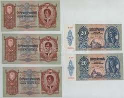 1932. 50P (3x) + 1941. 20P (2x) Sorszámkövetők T:1,1- Adamo P12, P14 - Ohne Zuordnung