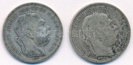 1895KB 1K Ag 'Ferenc József' (2x) T:3 Patina Adamo K5 - Zonder Classificatie