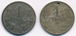 1927. 1P Ag + 1938. 1P Ag T:2-3 Patina, Egyiken Ly. - Zonder Classificatie