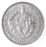 1931. 2P Ag 'Madonna' (10,02g) T:1-
Hungary 1931. 2 Pengő Ag 'Madonna' (10,02g) C:AU  
Adamo P7 - Zonder Classificatie